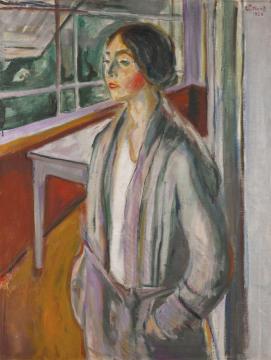 Young Woman On The Verandah Artwork by Edvard Munch