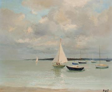 The White Sail Artwork by Marcel Dyf