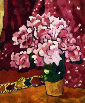 Bouquet Of Pink Flowers Artwork by Louis Valtat
