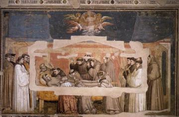 Scenes From The Life Of Saint Francis: 4. Death And Ascension Of St Francis (bardi Chapel, Santa Croce, Florence) Artwork by Giotto di Bondone