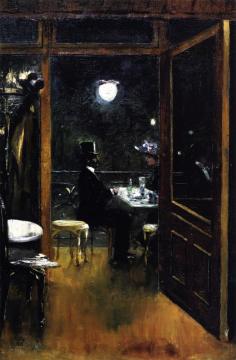 Café Bauer Artwork by Lesser Ury