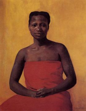 Seated Black Woman, Front View Artwork by Felix Vallotton