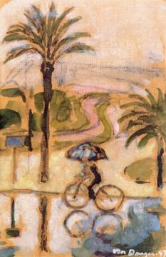 A Bicycle In The Rain Artwork by Kees Van Dongen