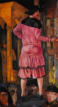 The Street of Blondes Artwork by Boris Grigoriev