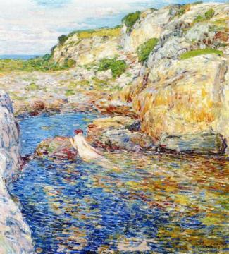 Rockweed Pool Artwork by Frederick Childe Hassam