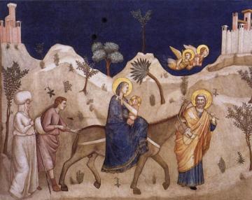 The Flight Into Egypt (north Transept, Lower Church, San Francesco, Assisi) Artwork by Giotto di Bondone