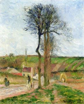 Rue de l'Hermitage, et côte des Mathurins, Pontois Artwork by Camille Pissarro