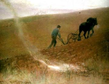Spring Ploughing Artwork by Nils Kreuger