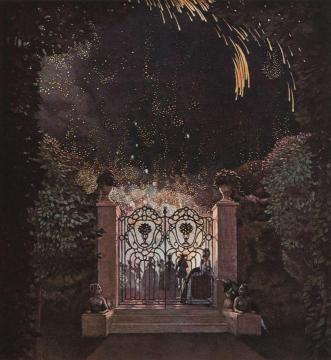Fireworks in the Park Artwork by Konstantin Somov