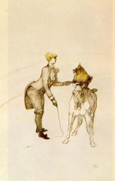 At The Circus: The Animal Trainer Artwork by Henri de Toulouse-Lautrec