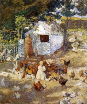 Barnyard Artwork by John Twachtman