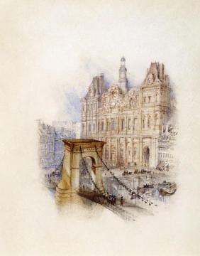Paris, Hôtel de Ville Artwork by Joseph Mallord William Turner
