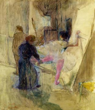 Behind The Scenes Artwork by Henri de Toulouse-Lautrec