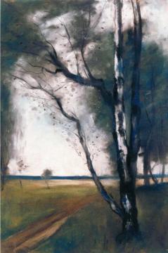 Birches At The Edge Of The Forest Artwork by Lesser Ury