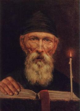 Monk With Candle Artwork by Vasily Tropinin