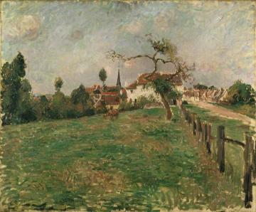 The Village of Eragny Artwork by Camille Pissarro