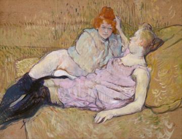 The Sofa Artwork by Henri de Toulouse-Lautrec