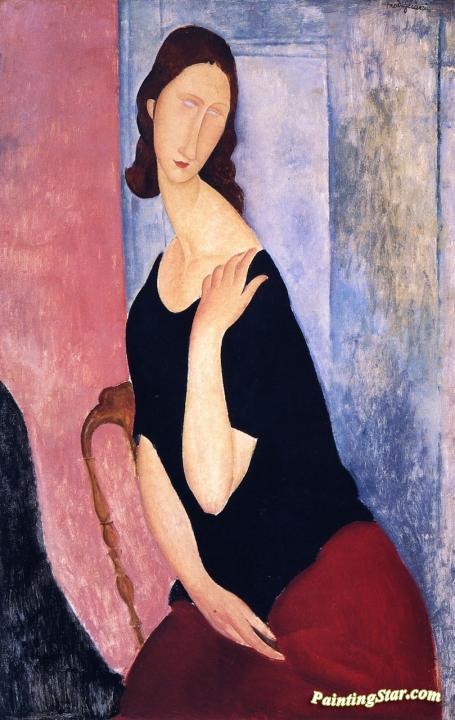 Portrait of Jeanne Hebuterne (informal) Artwork by Amedeo Modigliani