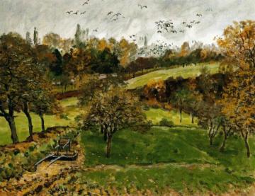 Autumn Landscape, Louveciennnes Artwork by Alfred Sisley