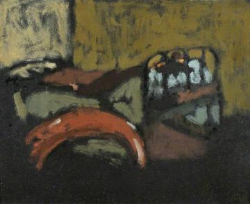 Figure Lying On An Iron Bed Artwork by Walter Richard Sickert