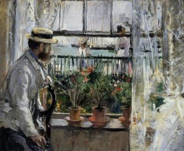 Eugene Manet On The Isle Of Wight Artwork by Berthe Morisot