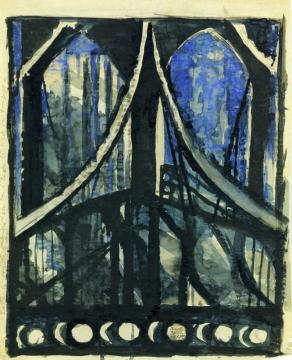 Study Of The Brooklyn Bridge Artwork by Joseph Stella