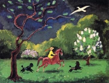 Woman On Horseback In A Landscape Artwork by Kees Van Dongen