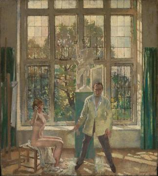 Selfportrait with model Artwork by Sir William Orpen