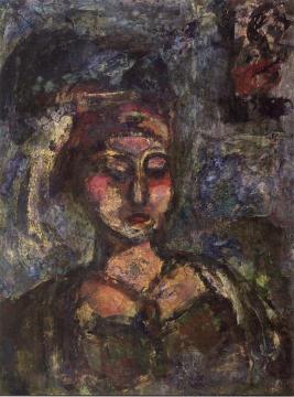 Woman in a Plumed Hat Artwork by Georges Rouault