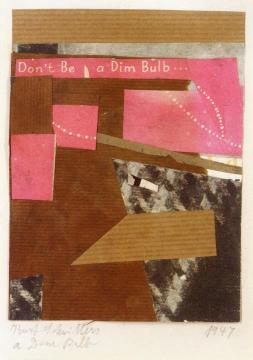A Dim Bulb Artwork by Kurt Schwitters