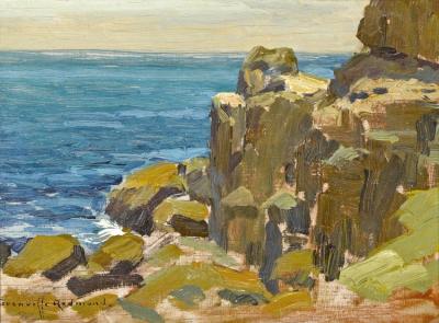 Rocky Cliffs, Catalina Island, 1920 Artwork by Granville Redmond