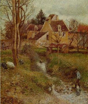The Brook at Osny Artwork by Camille Pissarro