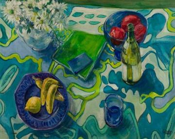 Blue Study Amendment Artwork by Freida Marion Ewart Scott