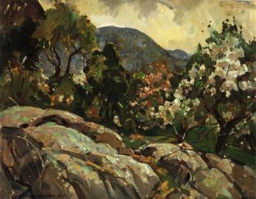 Rocks and Blossoms Artwork by William Lester Stevens