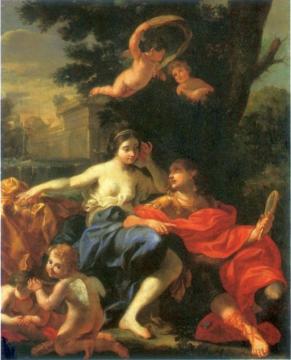 Rinaldo And Armida At The Fountain Artwork by Jean François De Troy