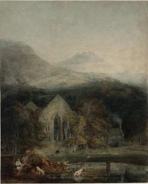 Valle Crucis Abbey, with Dinas Brân Artwork by Joseph Mallord William Turner
