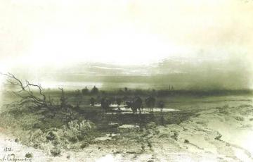 Marsh In The Evening Artwork by Alexei Kondratevich Savrasov