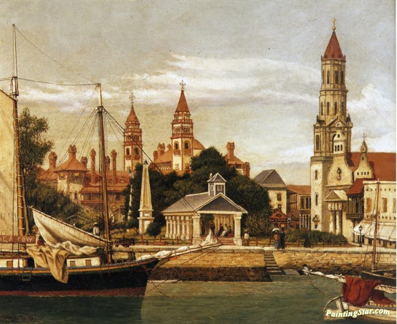 View Of St. Augustine Harbor Artwork by William Aiken Walker