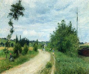 The Auvers Road, Pontoise Artwork by Camille Pissarro