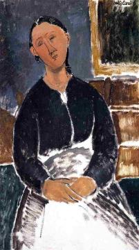 Serving Woman Artwork by Amedeo Modigliani