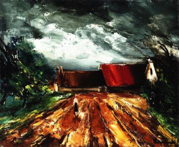 Houses By The Side Of The Road Artwork by Maurice De Vlaminck