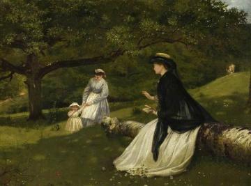 Mother With A Baby And A Nursemaid Artwork by Frederick Walker