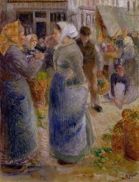 The Market Artwork by Camille Pissarro