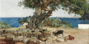 The Carob Tree Artwork by Joaquin Sorolla y Bastida