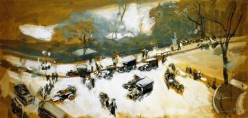 Snow In Central Park Artwork by Joaquin Sorolla y Bastida