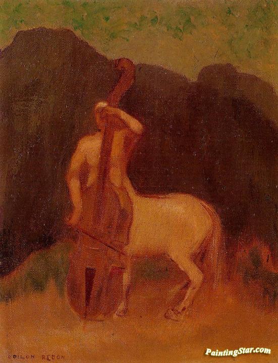 Centaur With Cello Artwork by Odilon Redon