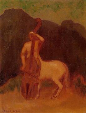 Centaur With Cello Artwork by Odilon Redon