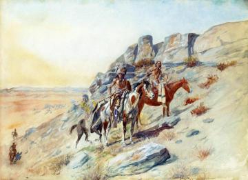 Sighting the Enemy Artwork by Charles Marion Russell