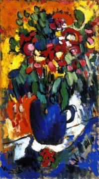 Blue Vase With Flowers Artwork by Maurice De Vlaminck