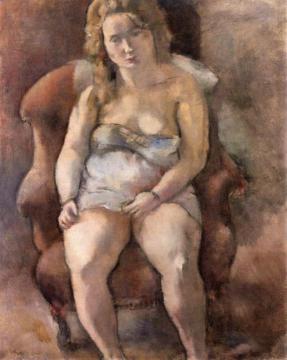 Marcelle Seated Artwork by Jules Pascin
